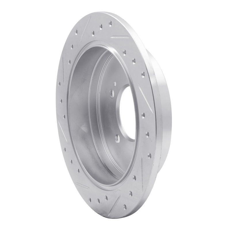 Hyundai Azera Brake Rotor (1) - Rear Right - R1 Concepts - Drilled & Slotted - Silver - `06-`09